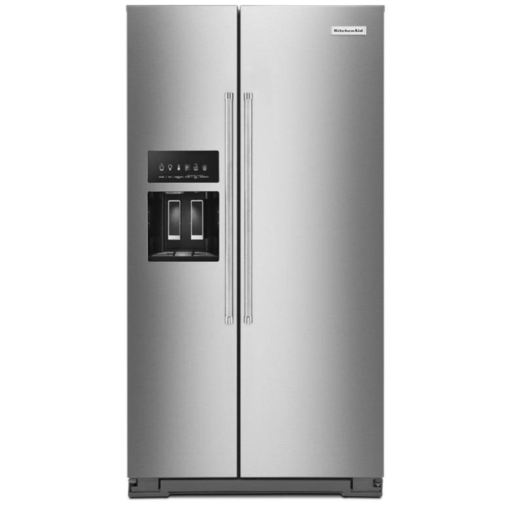 KitchenAid PrintShield&trade; Stainless Steel 35-1/2 in. 24.8 cu. ft. Side-By-Side Refrigerator 