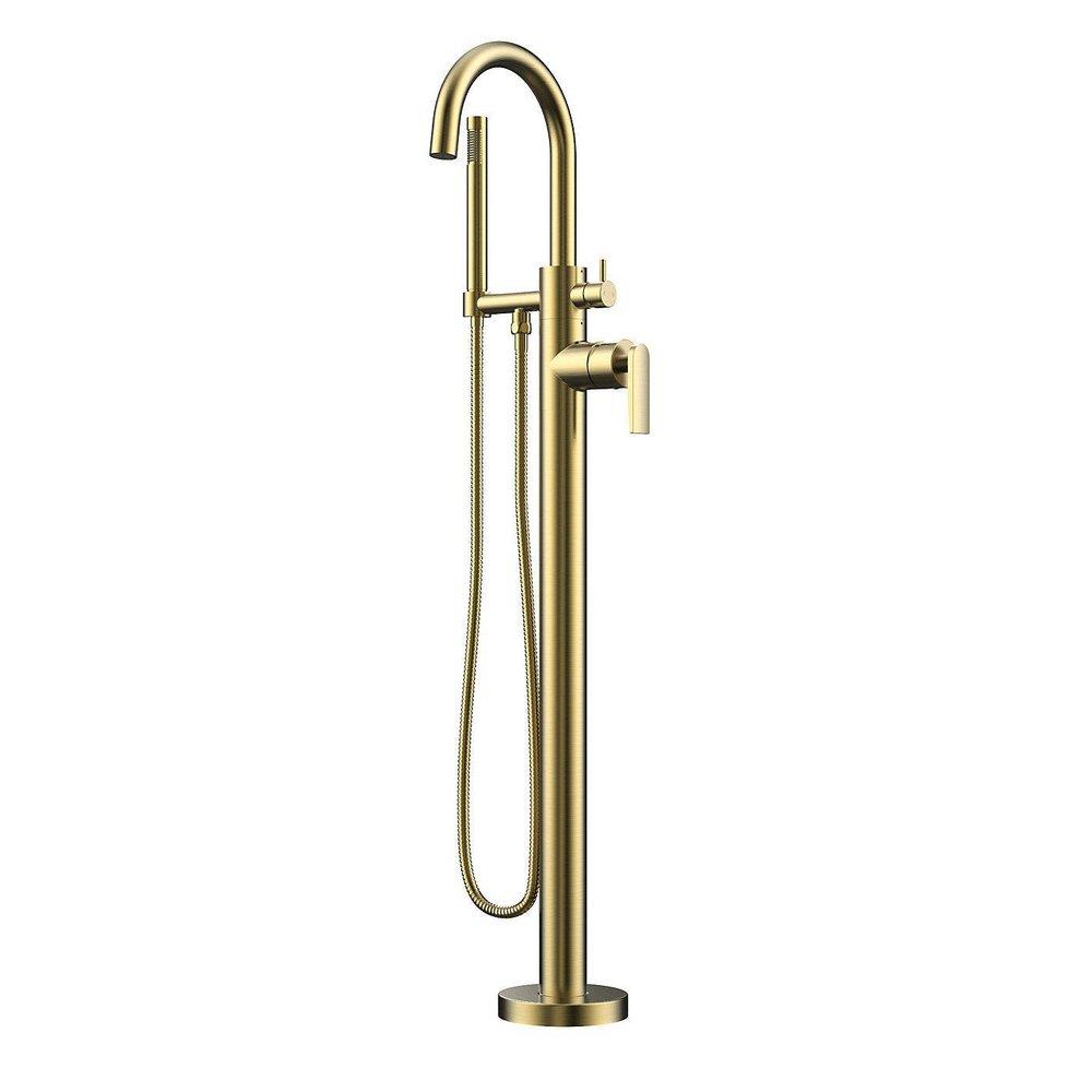 Fortis Brushed Gold Two Handle Lever Floor Mount Filler 