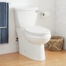 Signature Hardware White Elongated Floor Mount Two Piece Toilet Bowl with Seat and 12 in. Rough-In 