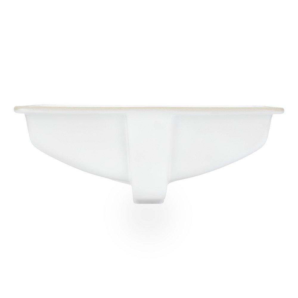 Signature Hardware White Undermount Bathroom Sink Glazed Underside 
