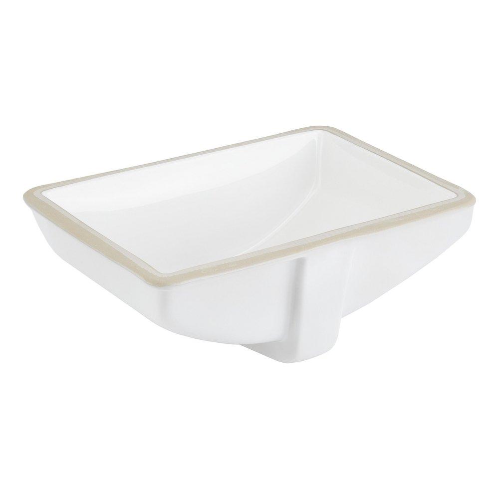 Signature Hardware White Undermount Bathroom Sink Glazed Underside 