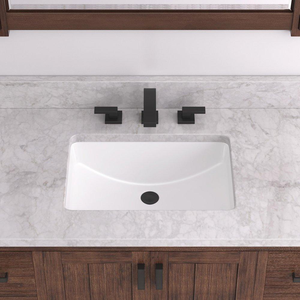 Signature Hardware White Undermount Bathroom Sink Glazed Underside 