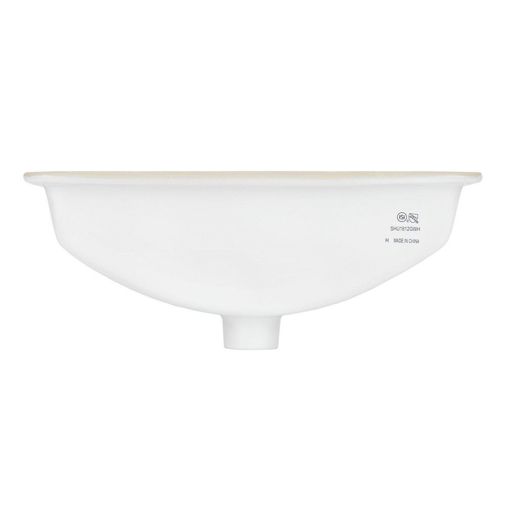 Signature Hardware White Undermount Bathroom Sink Glazed Underside 