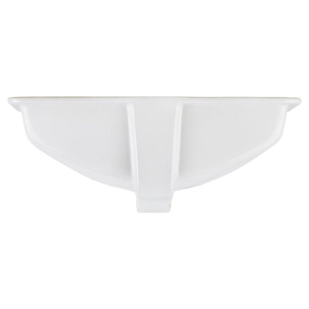 Signature Hardware White Undermount Bathroom Sink Glazed Underside 
