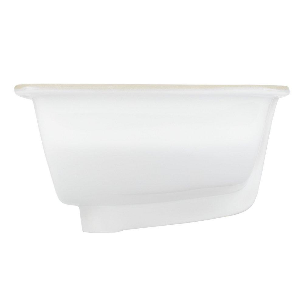 Signature Hardware White Undermount Bathroom Sink Glazed Underside 