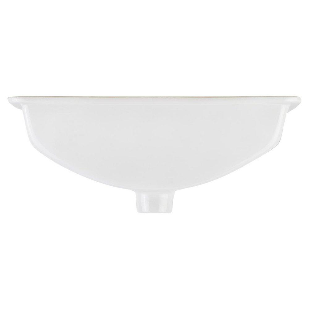 Signature Hardware White Undermount Bathroom Sink Glazed Underside 