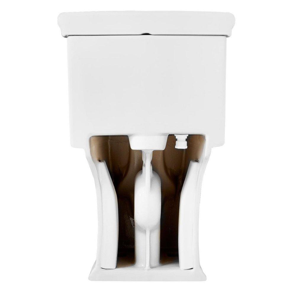 Signature Hardware White 1.28 gpf Elongated One Piece ADA Compliant Skirted Toilet with Seat 