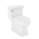 Signature Hardware White 1.28 gpf Elongated One Piece ADA Compliant Skirted Toilet with Seat 