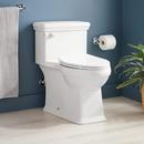 Signature Hardware White 1.28 gpf Elongated One Piece ADA Compliant Skirted Toilet with Seat 