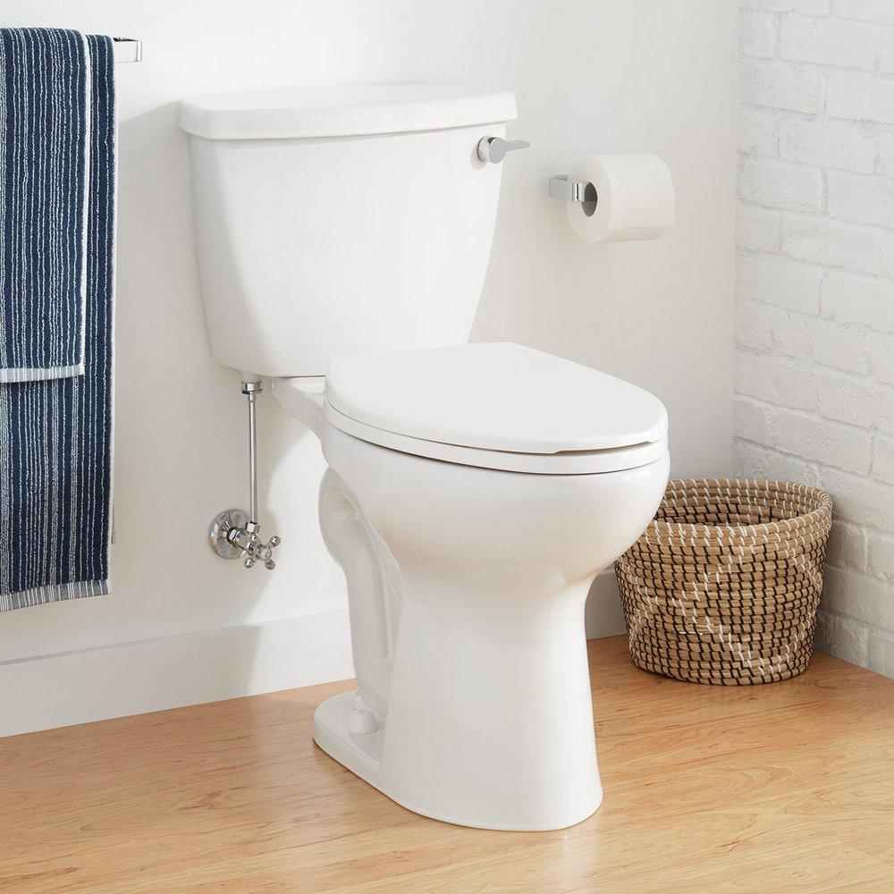 Signature Hardware White 1.28 gpf Two Piece Bowl Toilet 