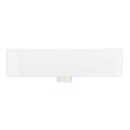 19-11/16 in. Drop-in or Vessel Mount Rectangular Fireclay Bathroom Sink in White