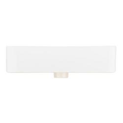 19-11/16 in. Drop-in or Vessel Mount Rectangular Fireclay Bathroom Sink in White