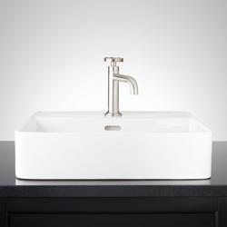 19-11/16 in. Drop-in or Vessel Mount Rectangular Fireclay Bathroom Sink in White