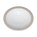 19 in. Undermount Oval Vitreous China Bathroom Sink in White 