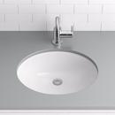 19 in. Undermount Oval Vitreous China Bathroom Sink in White 