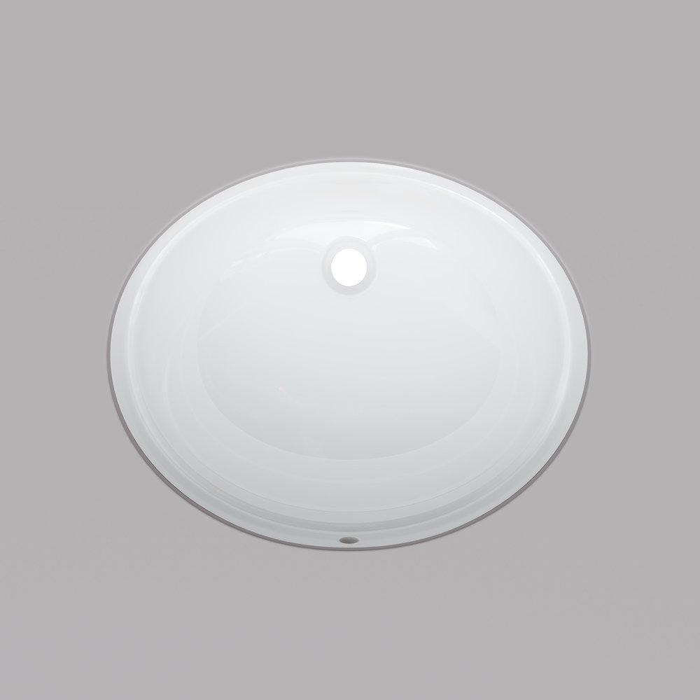 19 in. Undermount Oval Vitreous China Bathroom Sink in White 