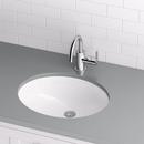 19 in. Undermount Oval Vitreous China Bathroom Sink in White 