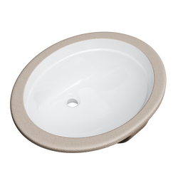 19 in. Undermount Oval Vitreous China Bathroom Sink in White
