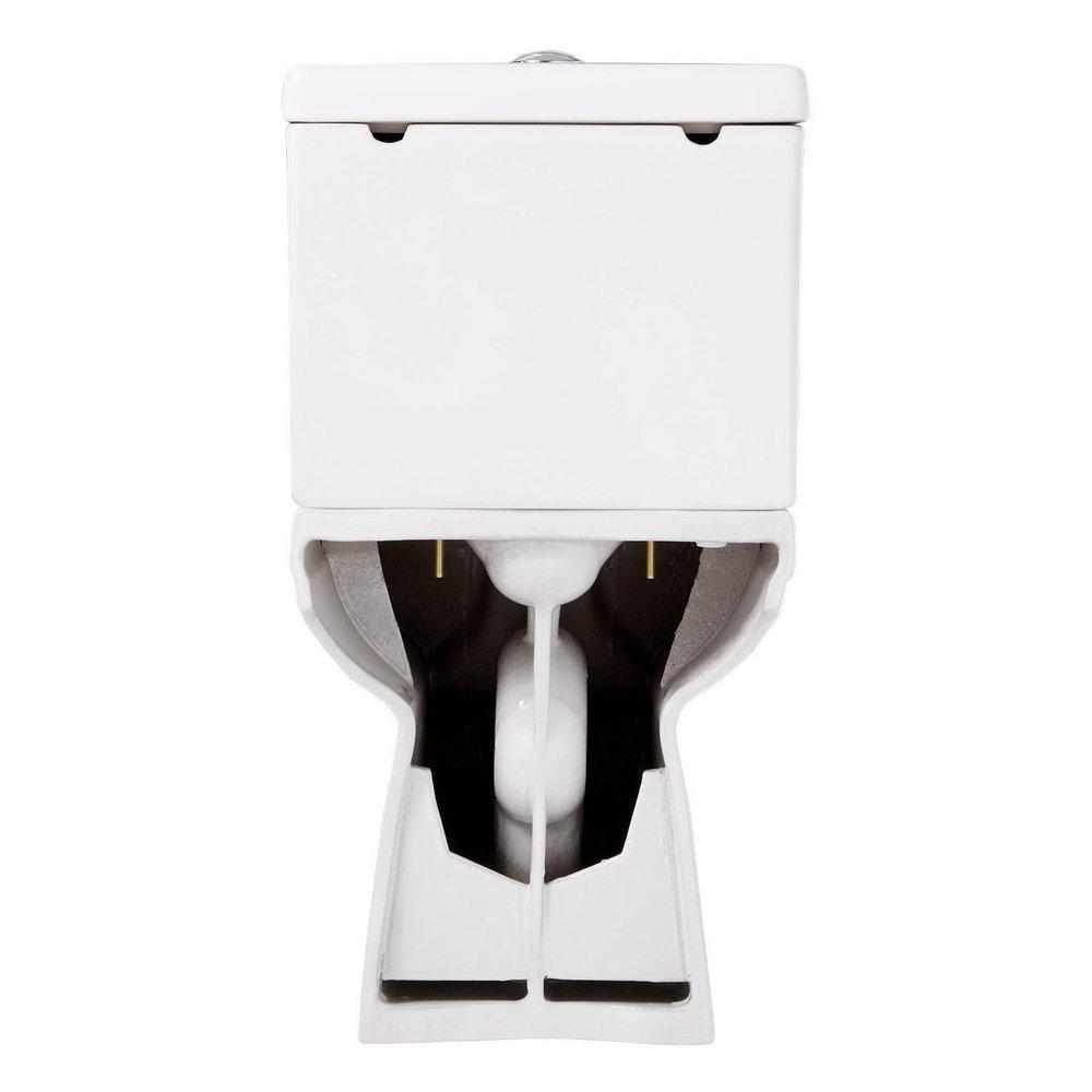 Signature Hardware White Elongated ADA Compliant Toilet Bowl with Seat 