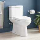 Signature Hardware White Elongated ADA Compliant Toilet Bowl with Seat