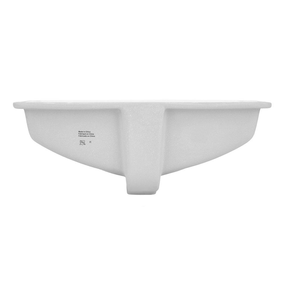 Signature Hardware White 18 x 13 in. Rectangular Undermount Bathroom Sink 