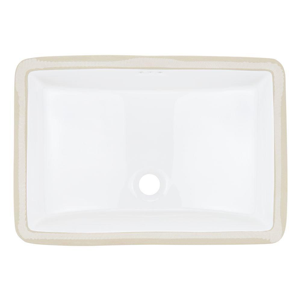 Signature Hardware White Undermount Bathroom Sink 