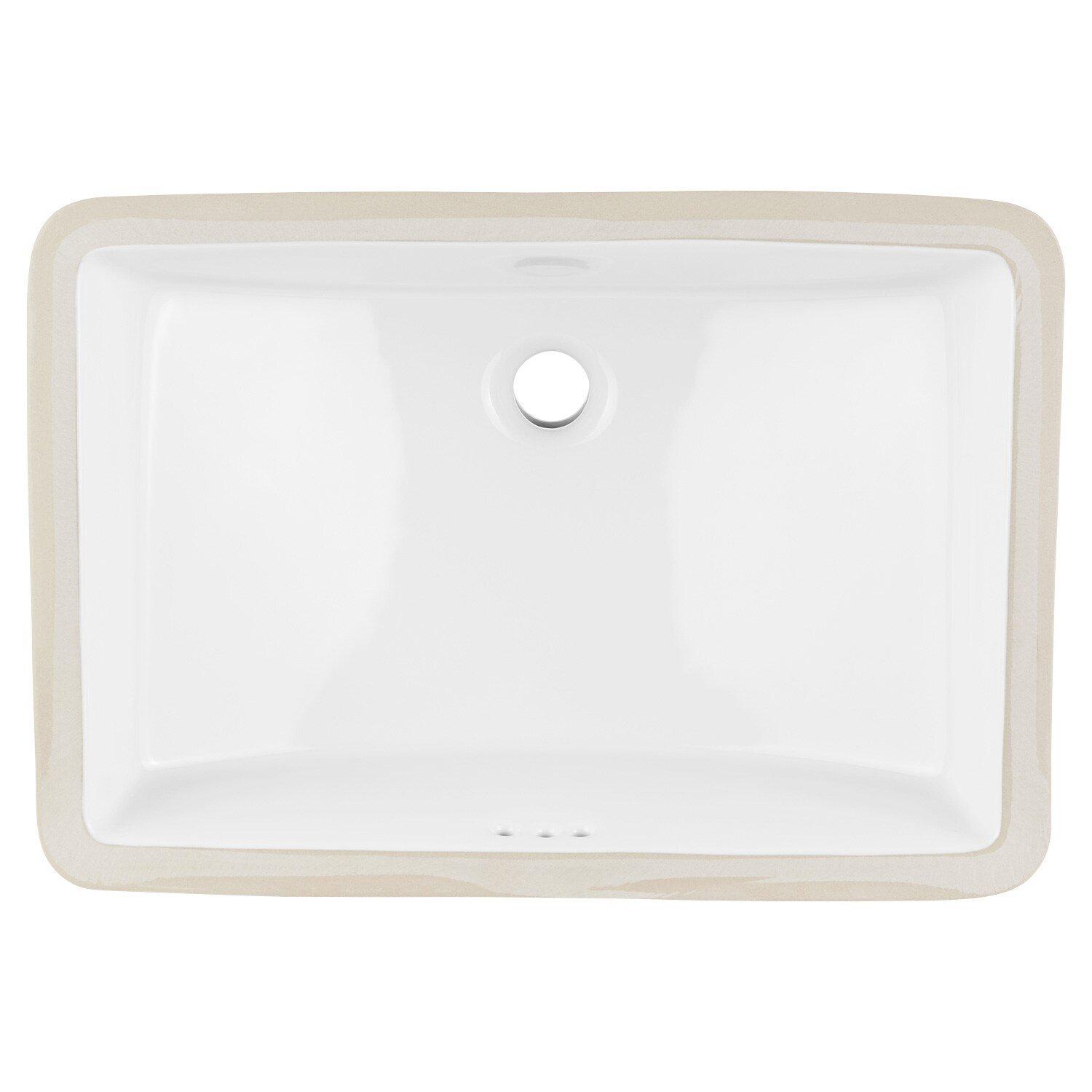 Signature Hardware White Undermount Bathroom Sink 