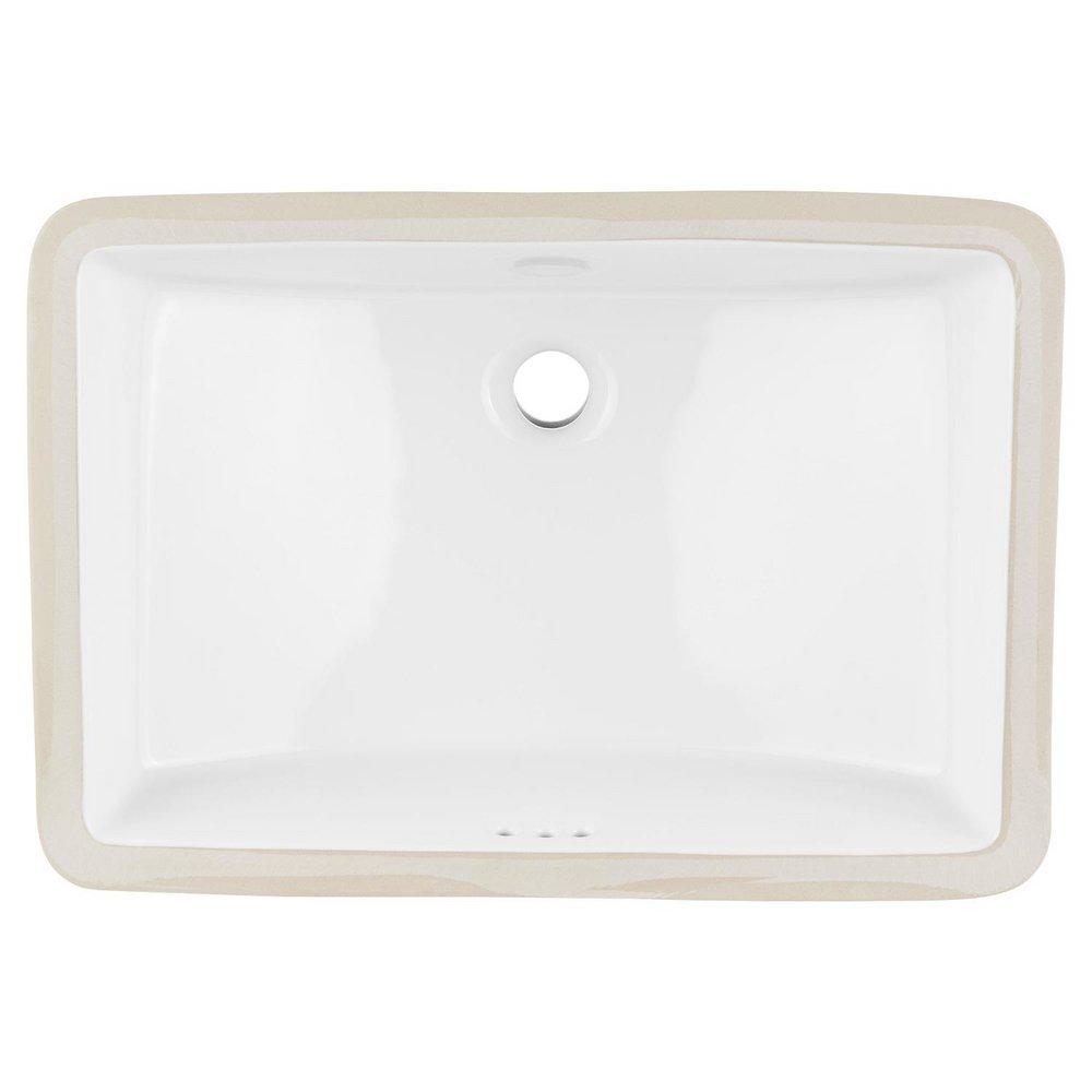 Signature Hardware White 18 x 13 in. Rectangular Undermount Bathroom Sink 