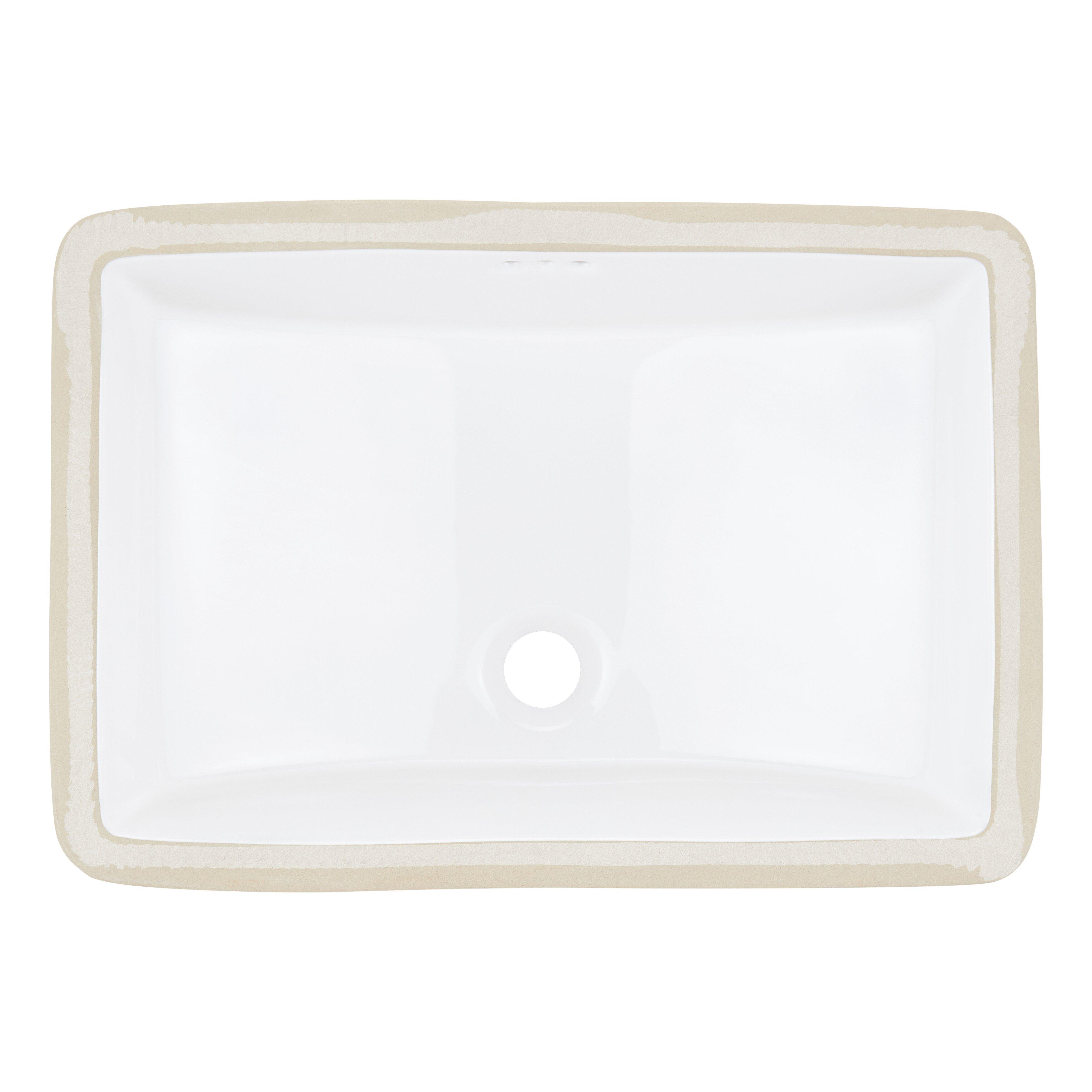 Signature Hardware White Undermount Bathroom Sink 