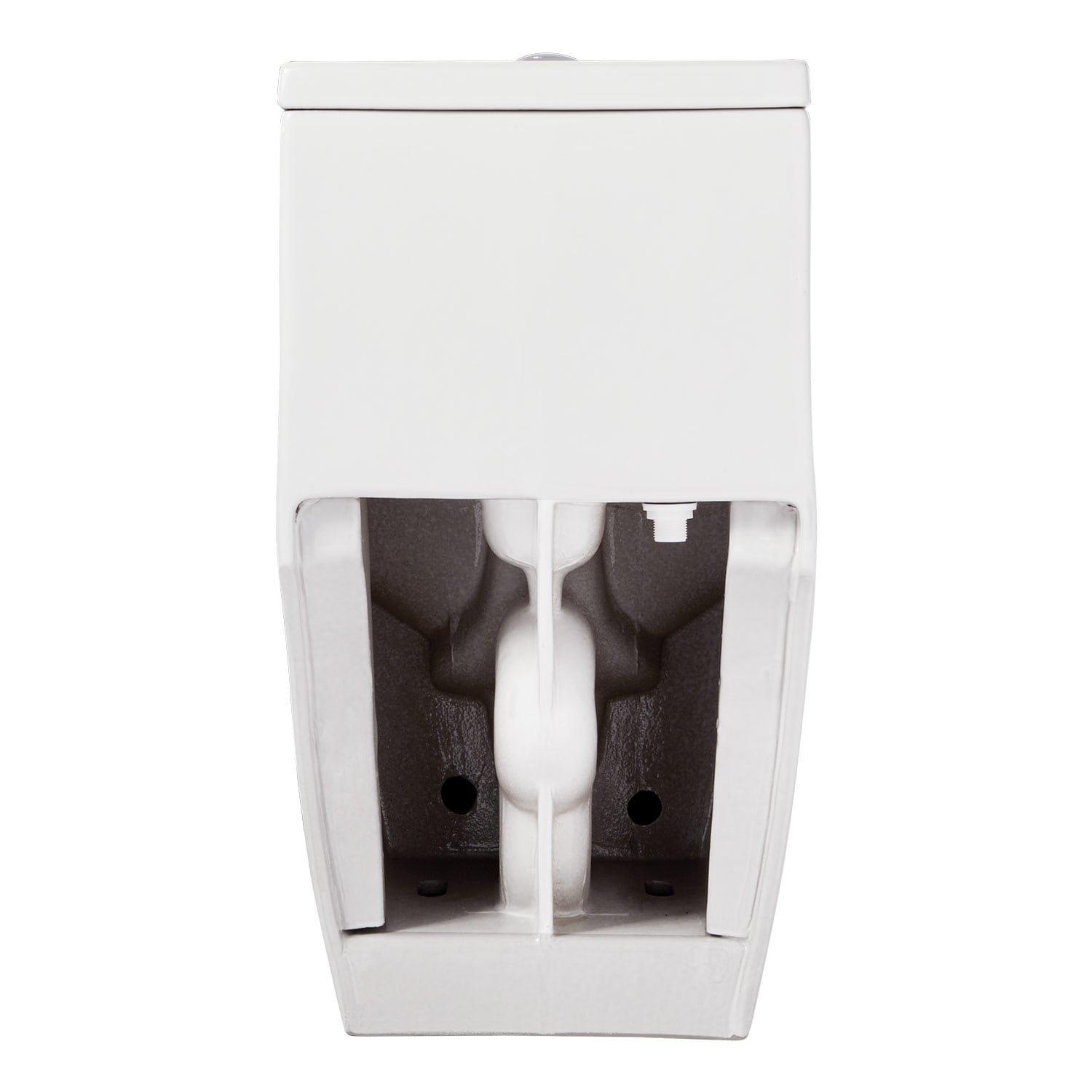 Signature Hardware White 1.28 gpf Elongated One Piece Toilet 