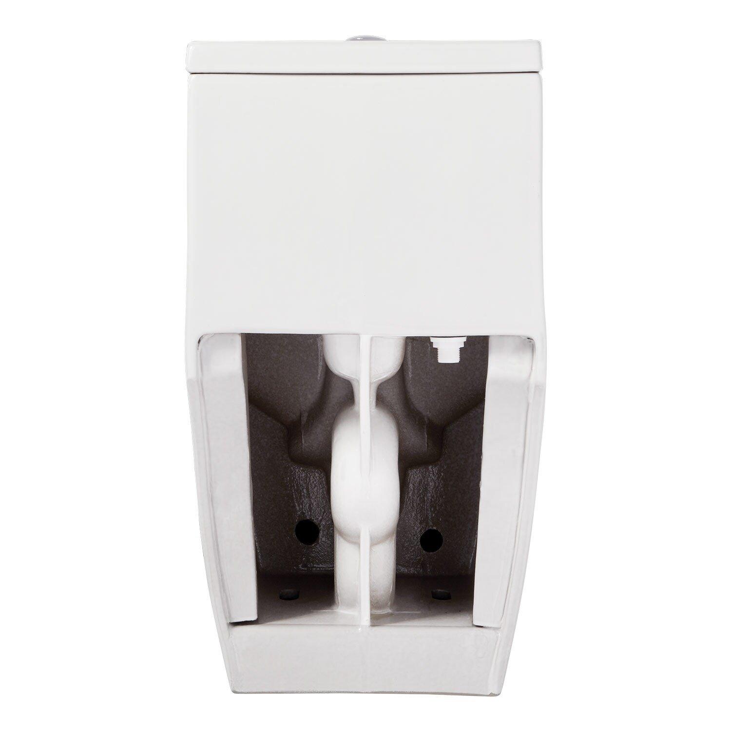 Signature Hardware White 1.28 gpf Elongated One Piece Toilet 