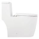 Signature Hardware White 1.28 gpf Elongated Floor Mount One Piece Toilet with Seat 