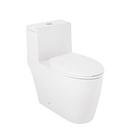 Signature Hardware White 1.28 gpf Elongated Floor Mount One Piece Toilet with Seat 