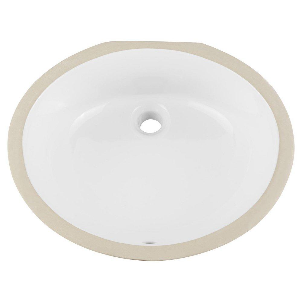 Signature Hardware White 17 in. Undermount Basin 