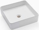 15-3/4 x 15-3/4 in. Square Dual Mount Bathroom Sink in White