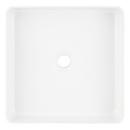 Signature Hardware White 16 in. Rectangular Fireclay Vessel Bathroom Sink 