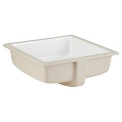 16-1/4 in. Undermount Square Vitreous China Bathroom Sink in White