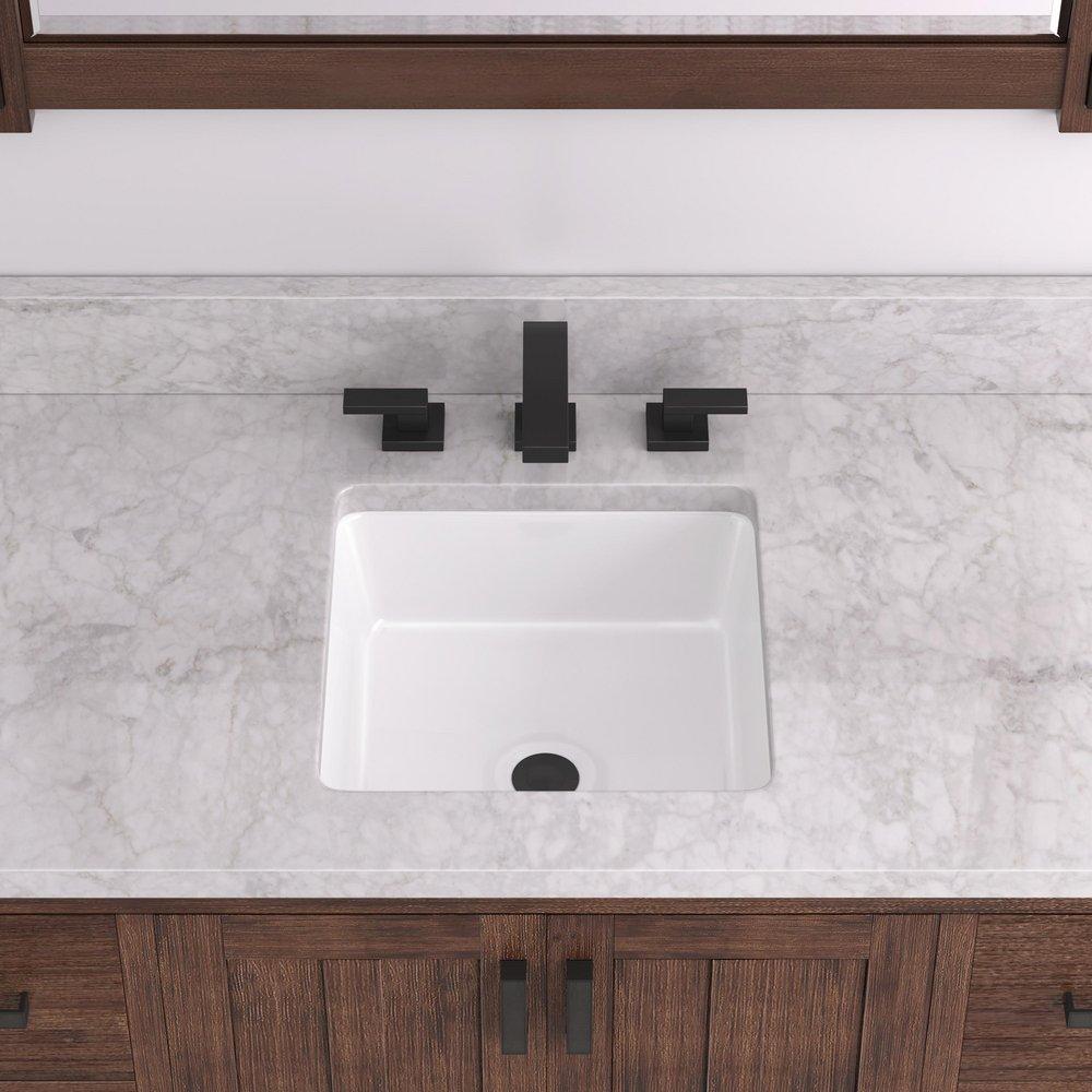 Signature Hardware White 16 in. Square Undermount Basin 