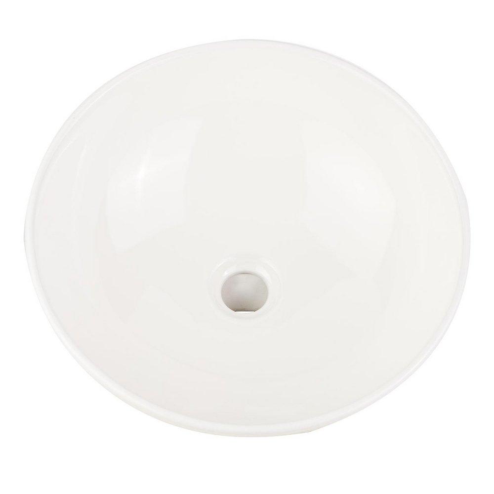 Signature Hardware White Vessel Mount Bathroom Sink 