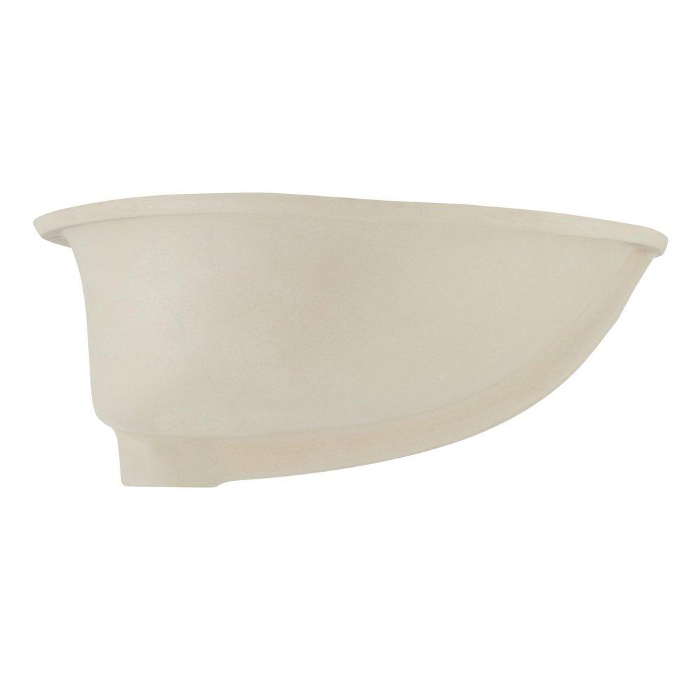 Signature Hardware White 21 in. Oval Undermount Basin 