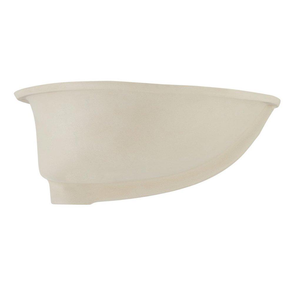Signature Hardware White 21 in. Oval Undermount Basin 