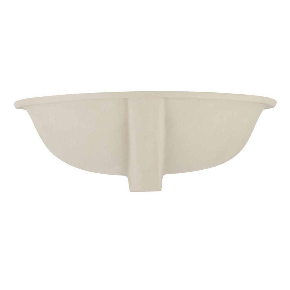 Signature Hardware White 21 in. Oval Undermount Basin 