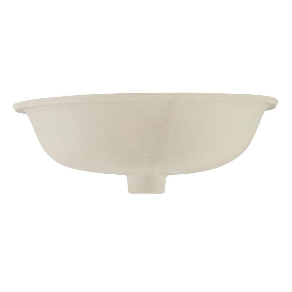 Signature Hardware White 21 in. Oval Undermount Basin 