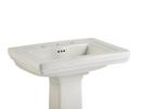 24-3/8 in. Rectangular Vitreous China Pedestal Bathroom Sink in White