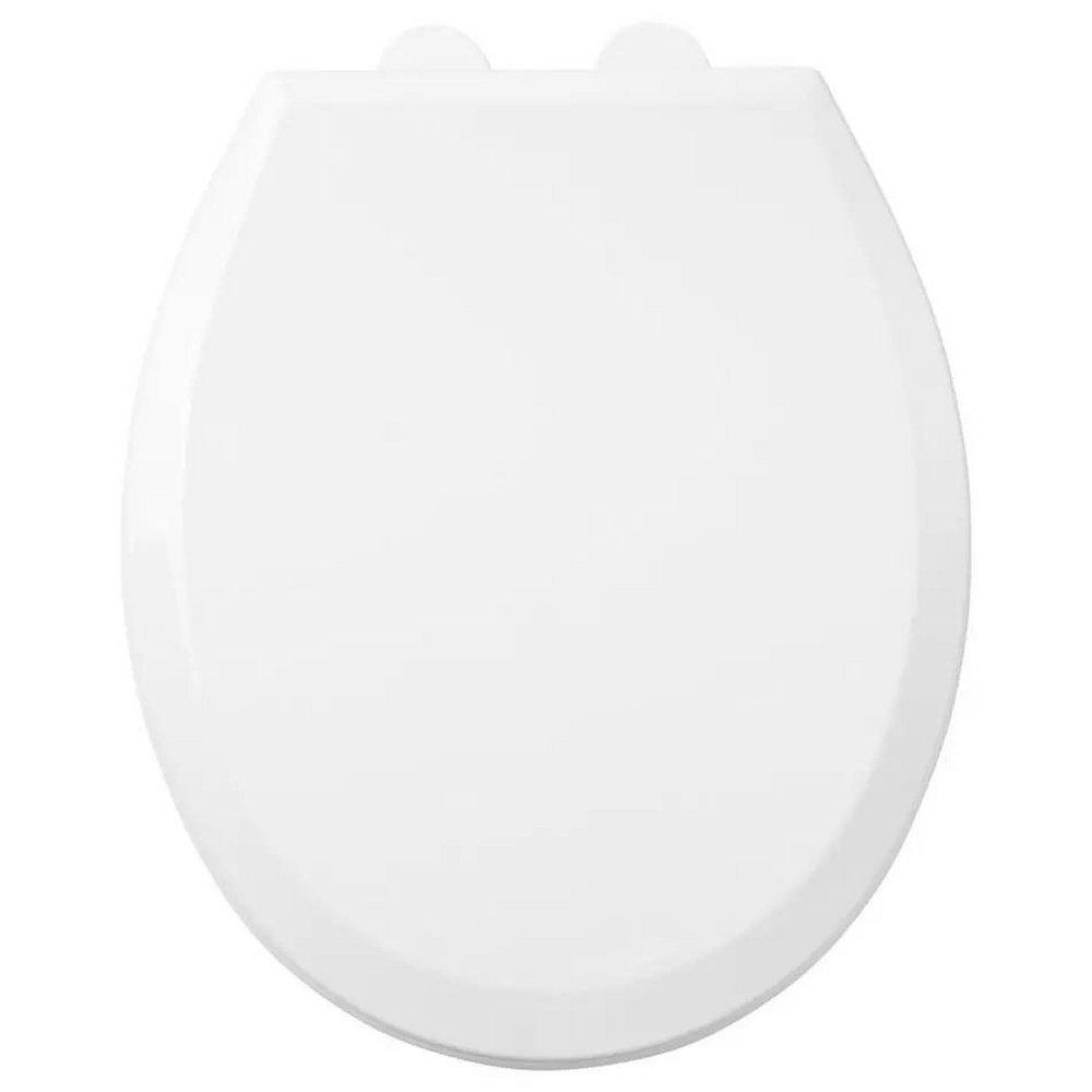 Signature Hardware White Round Toilet Seat 