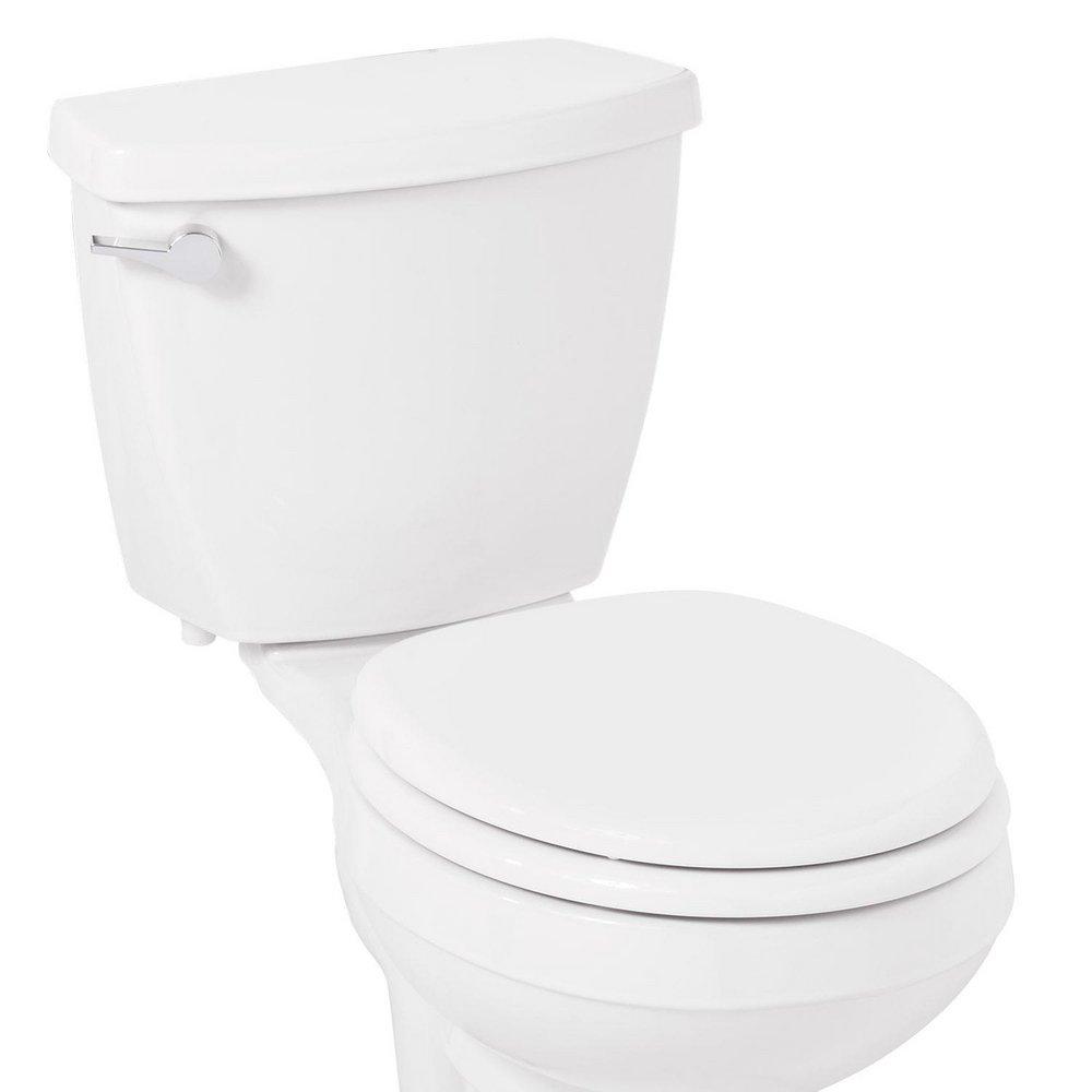 Signature Hardware White Round Toilet Seat 