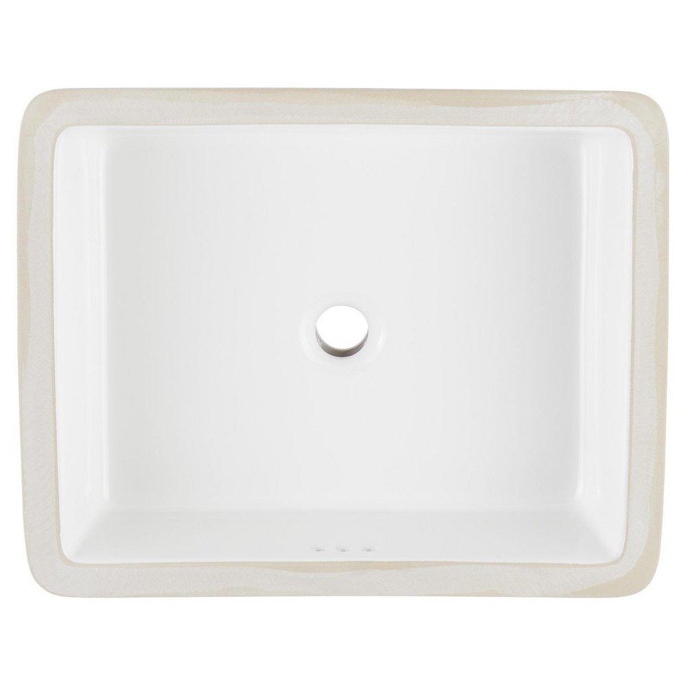 Signature Hardware White 20 in. Rectangular Undermount Basin 