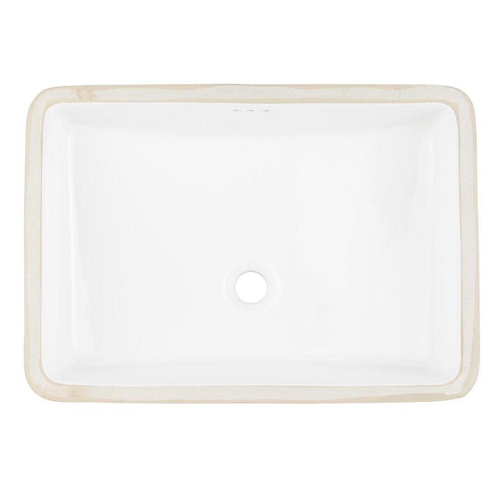 Signature Hardware White 20-7/8 x 14-1/8 in. Undermount Bathroom Sink 