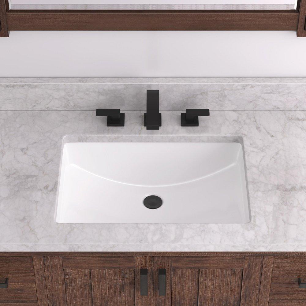 Signature Hardware White 20-7/8 x 14-1/8 in. Undermount Bathroom Sink 