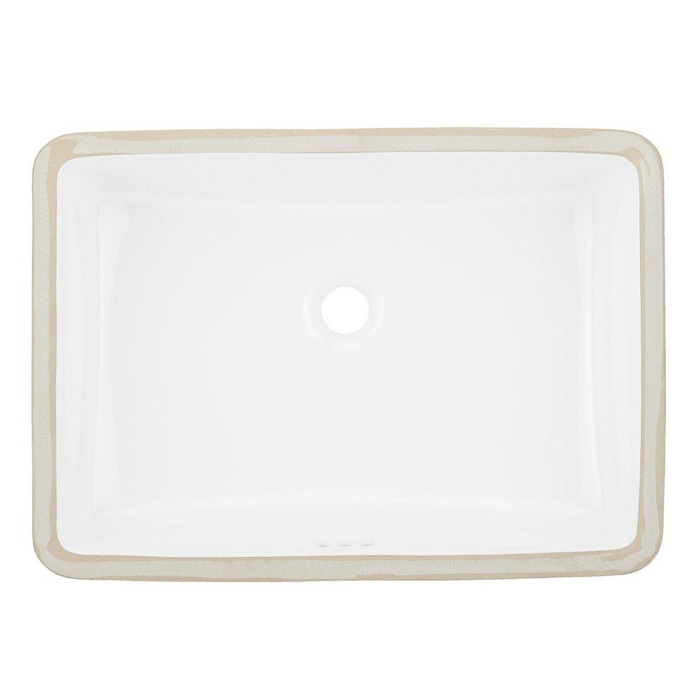 Signature Hardware White 20-7/8 x 14-1/8 in. Undermount Bathroom Sink 